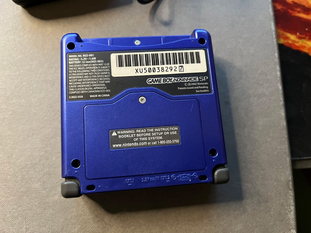 Game Boy Advance SP AGS-001 Cobalt Blue - Complete (CiB) Excellent & Tested