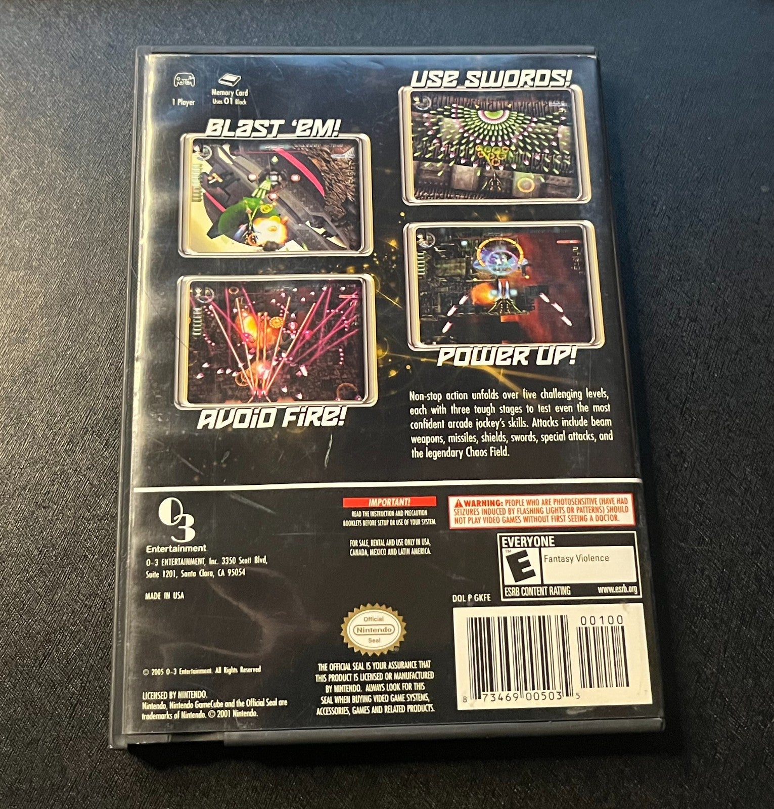 Chaos Field (Nintendo GameCube, 2005) Shmup By Treasure - CIB & Tested