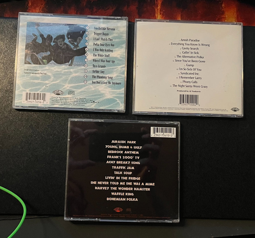 Weird Al Yankovic 3 CD Lot/Bundle - Off the Deep End, Alapalooza & Bad Hair Day