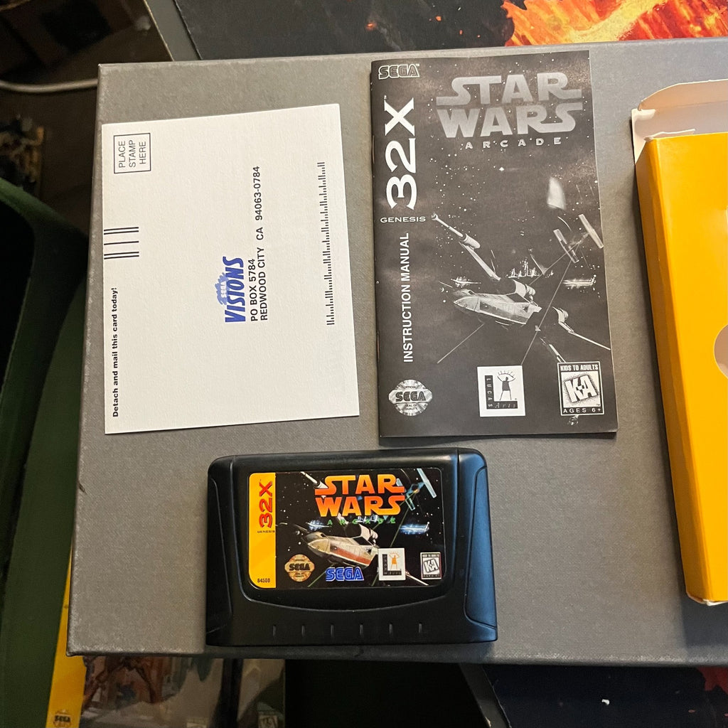Star Wars Arcade (Sega 32X, 1994) CIB Complete Tested & Working