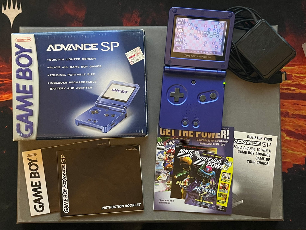 Game Boy Advance SP AGS-001 Cobalt Blue - Complete (CiB) Excellent & Tested