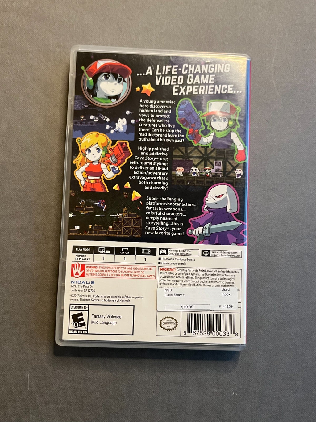 Cave Story+ (Nintendo Switch, 2017) CIB Complete w/ Soundtrack & Tested