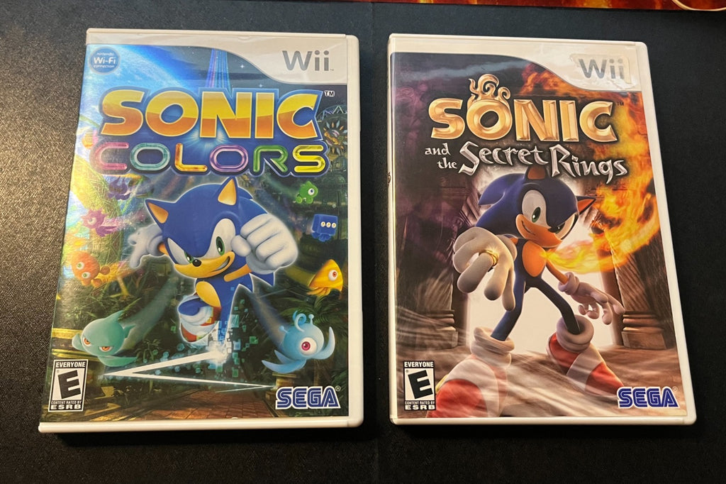 SEGA Sonic Colors, Secret Rings Nintendo Wii Action Lot Tested & Working