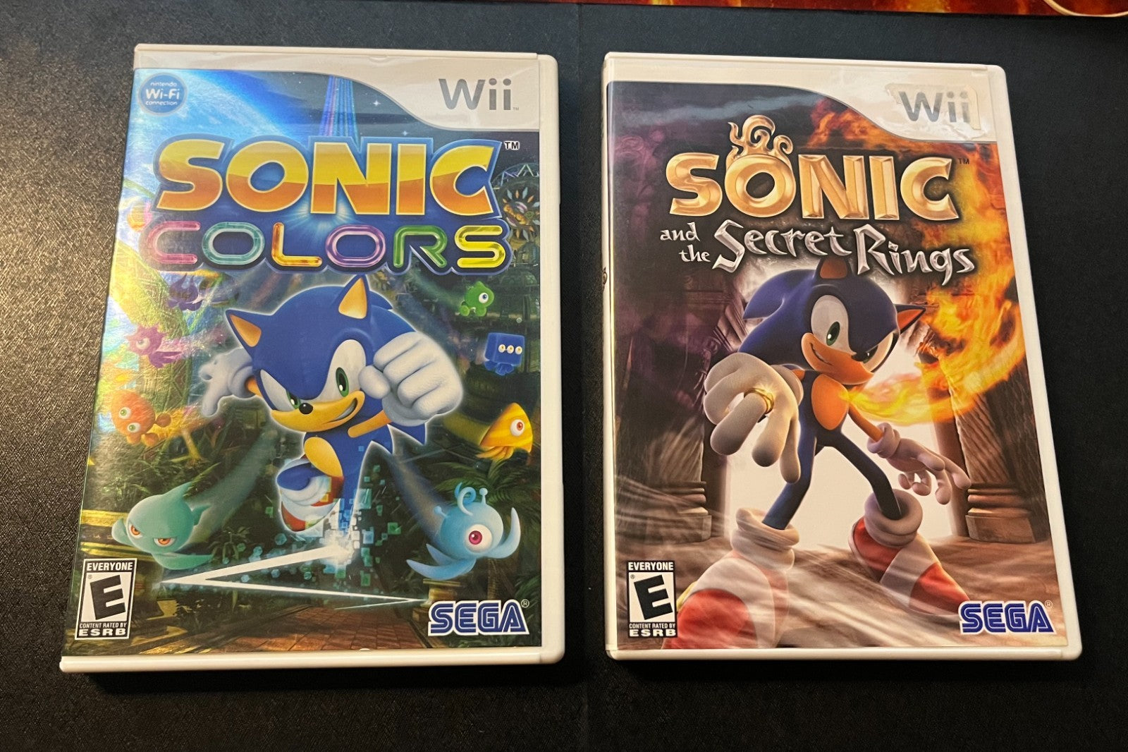 SEGA Sonic Colors, Secret Rings Nintendo Wii Action Lot Tested & Working