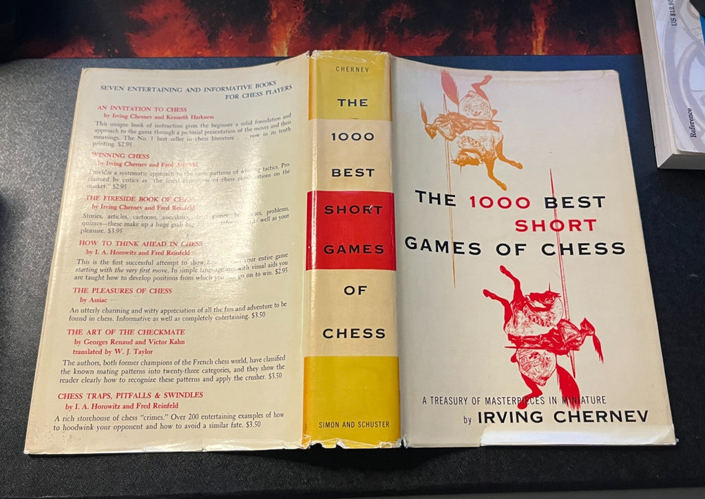 The 1000 Best Short Games of Chess - Irving Chernev 1955  1st Edition & Printing