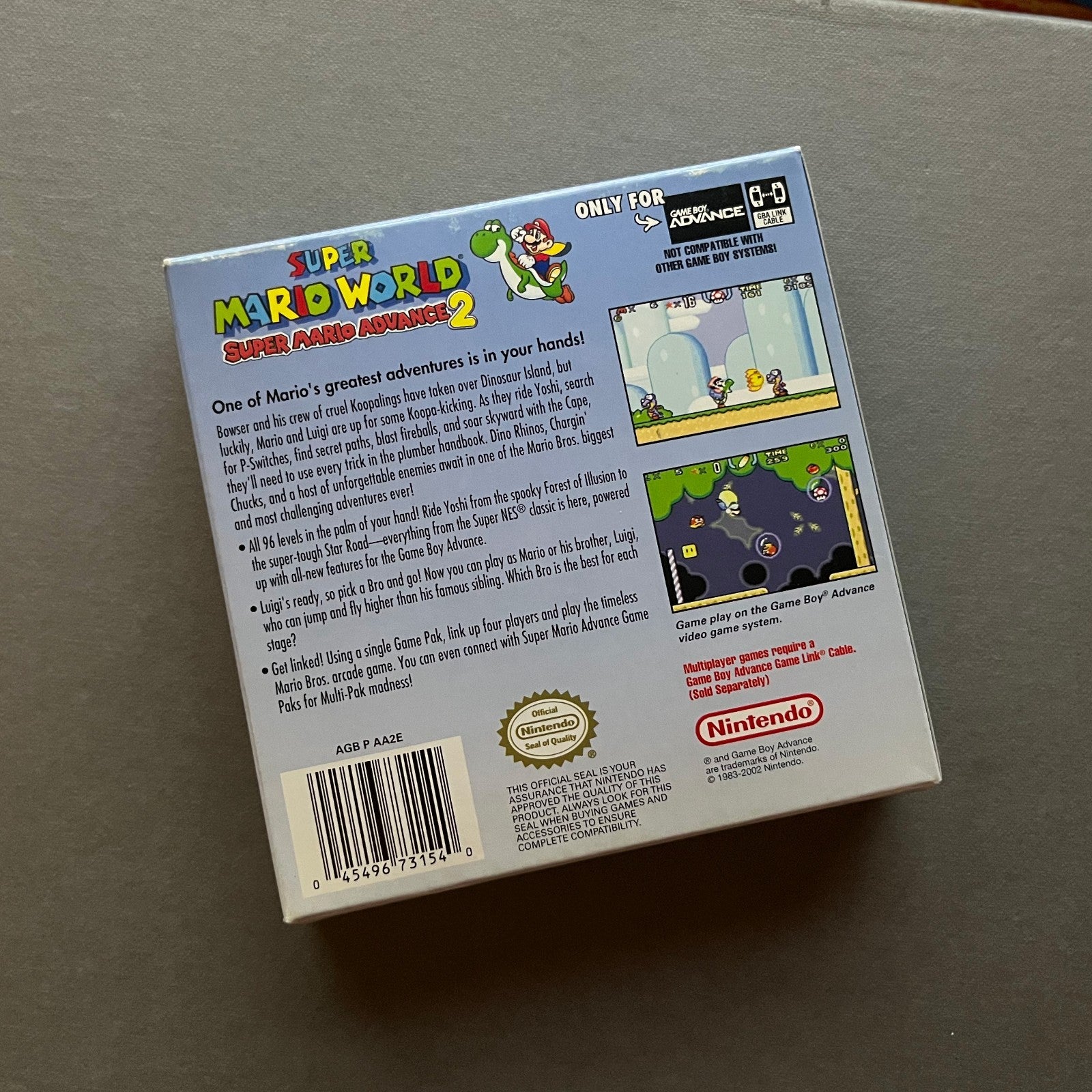 Super Mario Advance 2 for Nintendo Game Boy Advance (GBA, 2002) Complete Tested